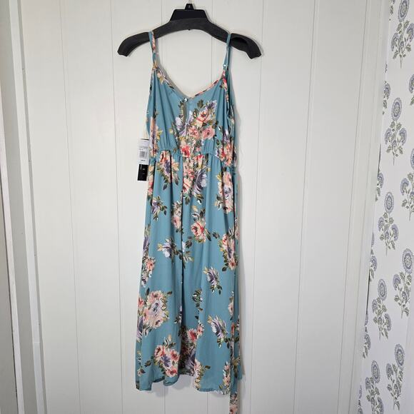 Trixxi Floral Sundress Belt Faux Wrap Lined Feminine NWT Size XL - Picture 2 of 11